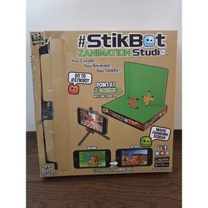 Zing StikBot Zanimation Studio Stop Motion 2 in 1 Z-Screen Stage Set Figures Toy